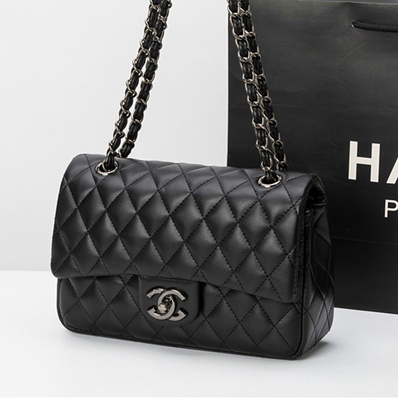 Lambskin Black Gold Hardware Bag