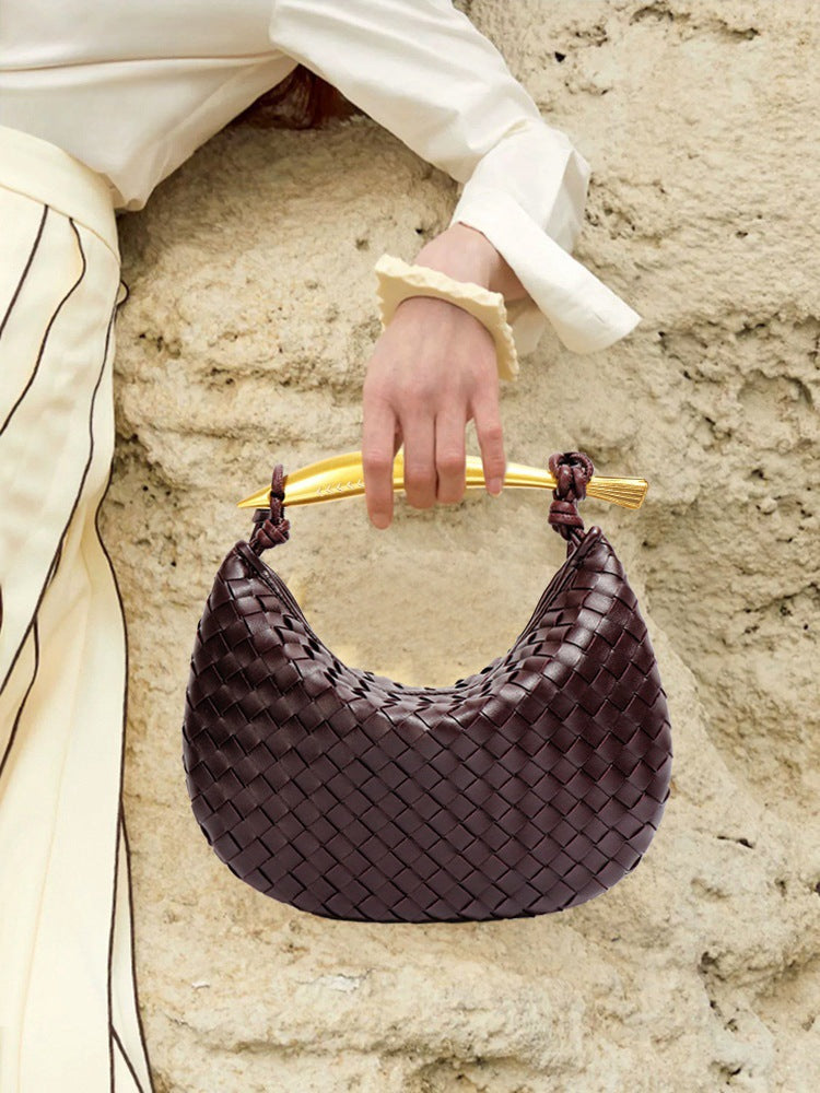 Sardine Woven Crescent Bag