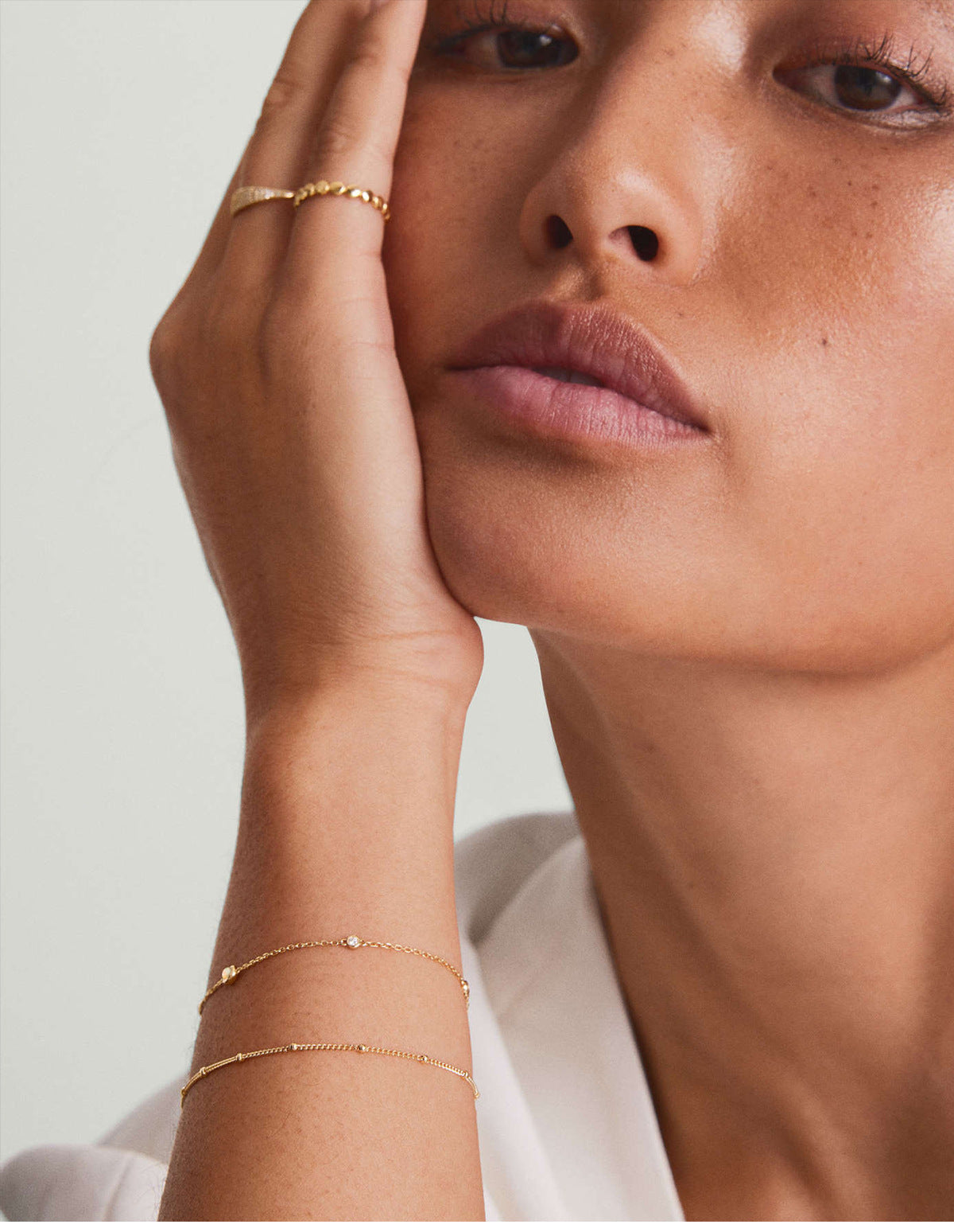 Dainty Gold Bracelet For Women Gold Beaded Bracelet Adjustable Stainless Steel Jewelry Christmas Jewelry Gifts 