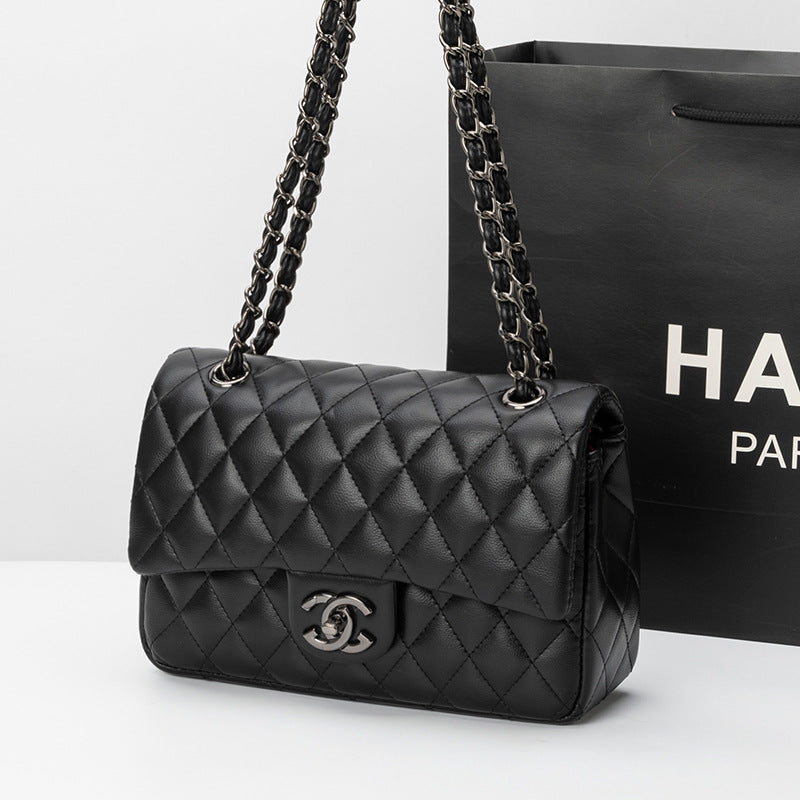 Lambskin Black Gold Hardware Bag