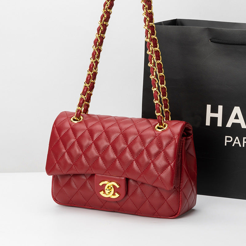 Lambskin Black Gold Hardware Bag