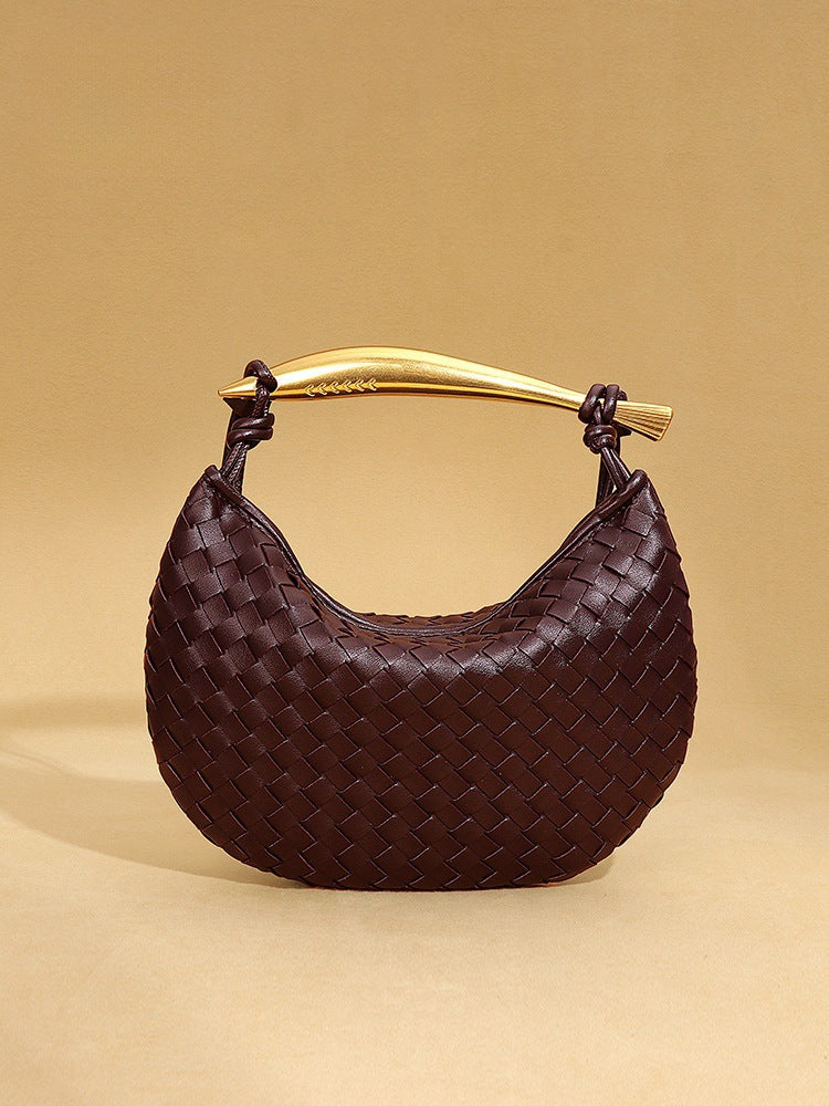 Sardine Woven Crescent Bag