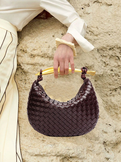 Sardine Woven Crescent Bag
