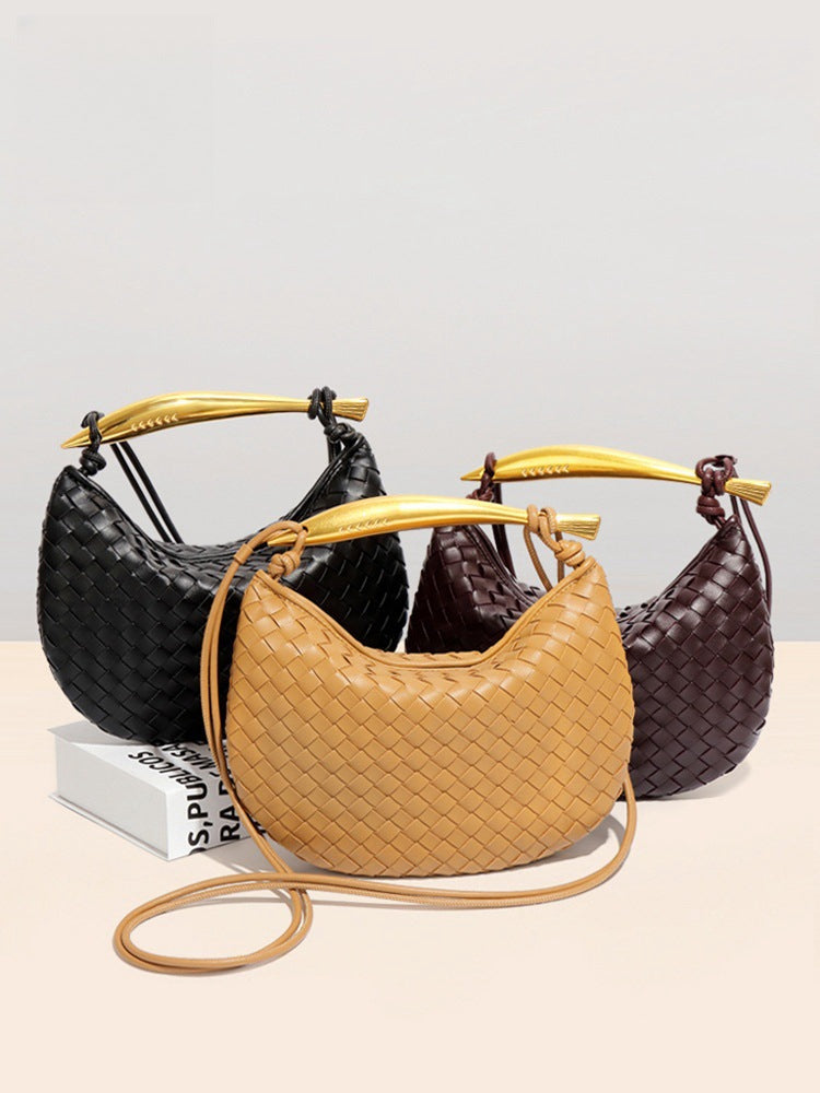 Sardine Woven Crescent Bag
