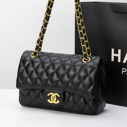 Lambskin Black Gold Hardware Bag