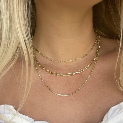 Gold Layered Necklaces For Women Paperclip Chain Link Chain Set Gold Jewelry Sets For Women Gifts