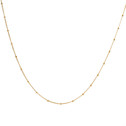 Beaded Choker Necklaces For Woman Dainty Adjustable Link Chain Necklace 18K Gold Plated Jewelry Minimalist Jewelry Gifts