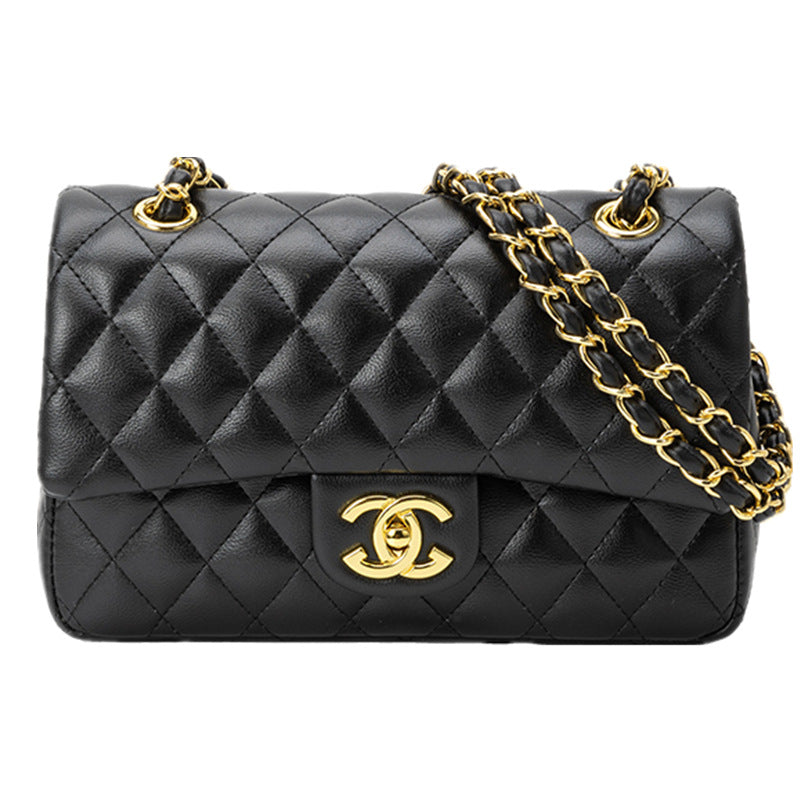 Lambskin Black Gold Hardware Bag
