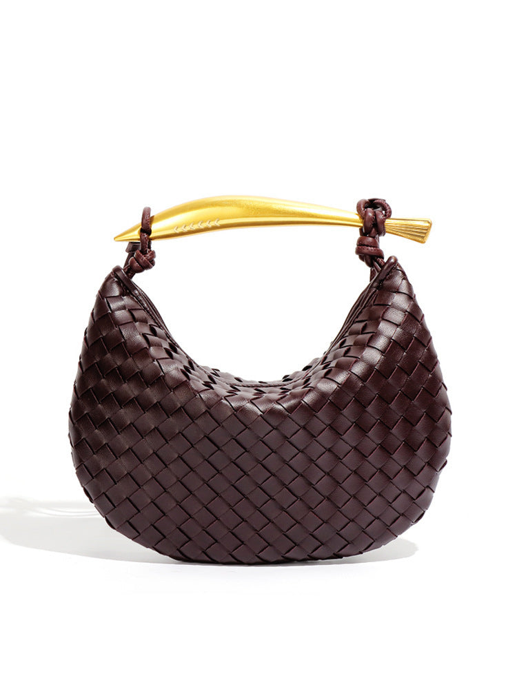 Sardine Woven Crescent Bag