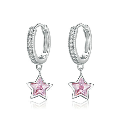 Pink Star Earrings