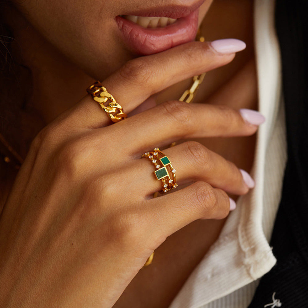 Malachite Stones Ring