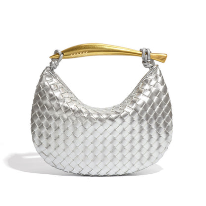 Sardine Woven Crescent Bag