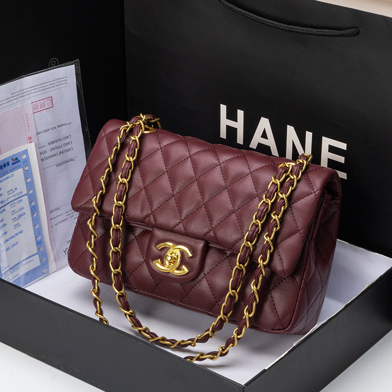 Lambskin Black Gold Hardware Bag