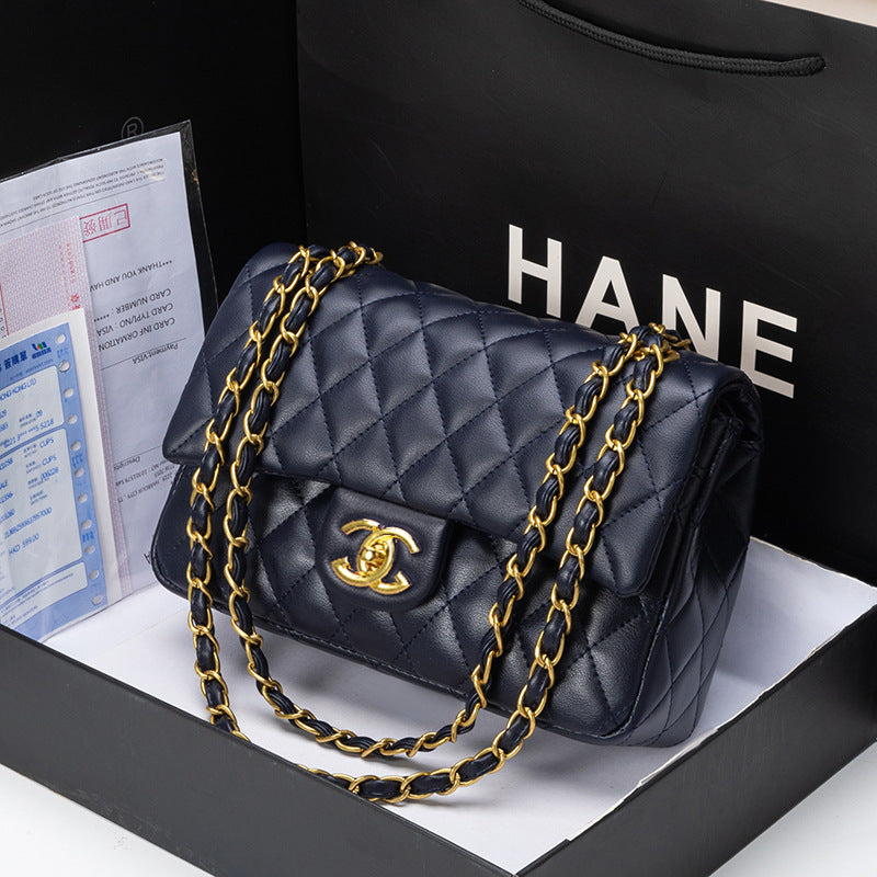 Lambskin Black Gold Hardware Bag