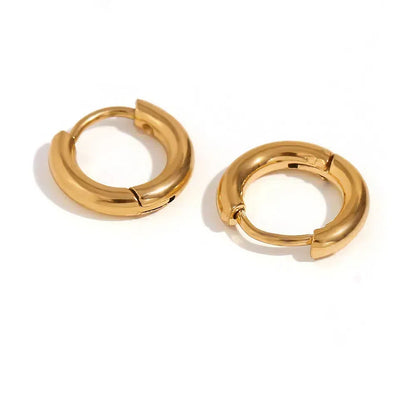 Huggie Hoops Minimalist Gold Earrings For Women Stainless Steel Earrings 18K Plated Jewelry Dainty Accessories